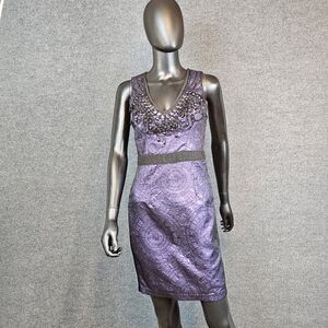 Tracy Reese Purple Embellished Mini Dress‎